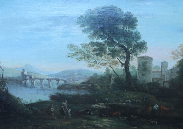 Old Master Classical Landscape att. to Jans Frans van Bloemen Richard Taylor Fine Art