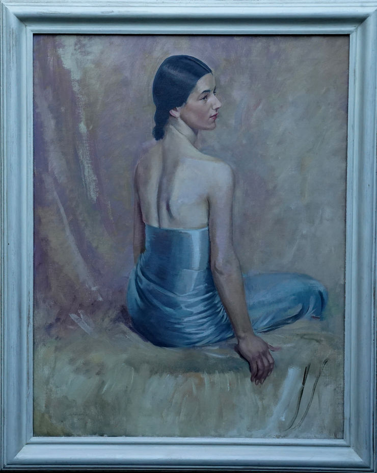British 20's Female Portrait by John Cecil Stephenson at Richard Taylor Fine Art