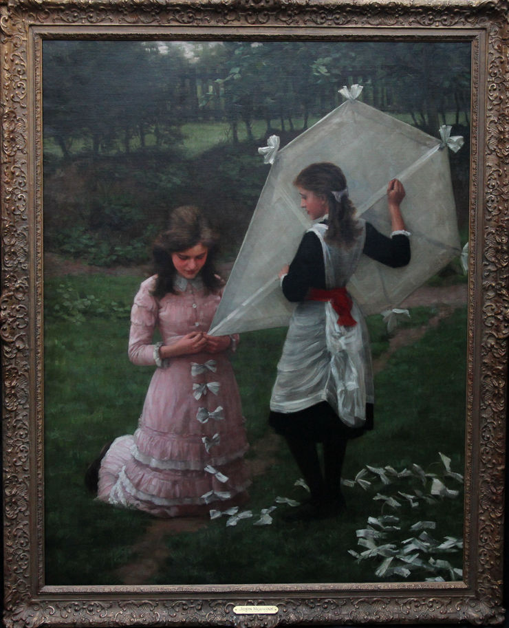 The Kite Flyers Portrait by  John Morgan at Richard Taylor Fine Art