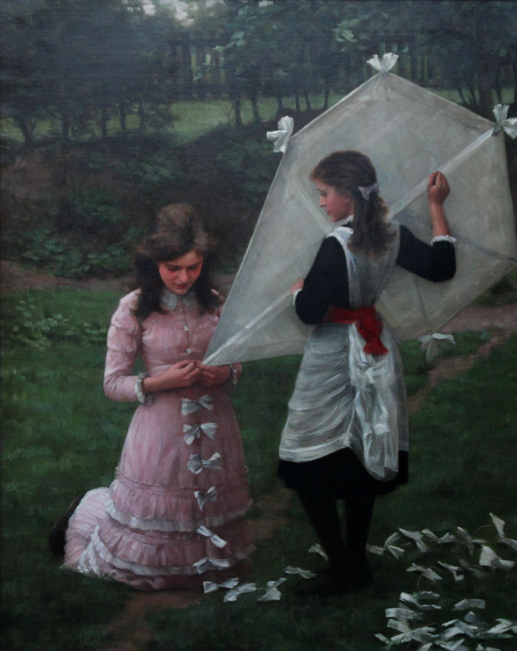 Victorian Girls Portrait by John Morgan Richard Taylor Fine Art