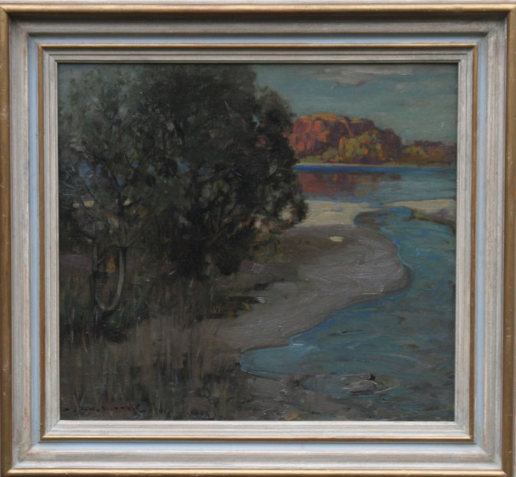 john reid murray - glasgow boy - scottish oil painting -richard taylor fine art - bourlet frame