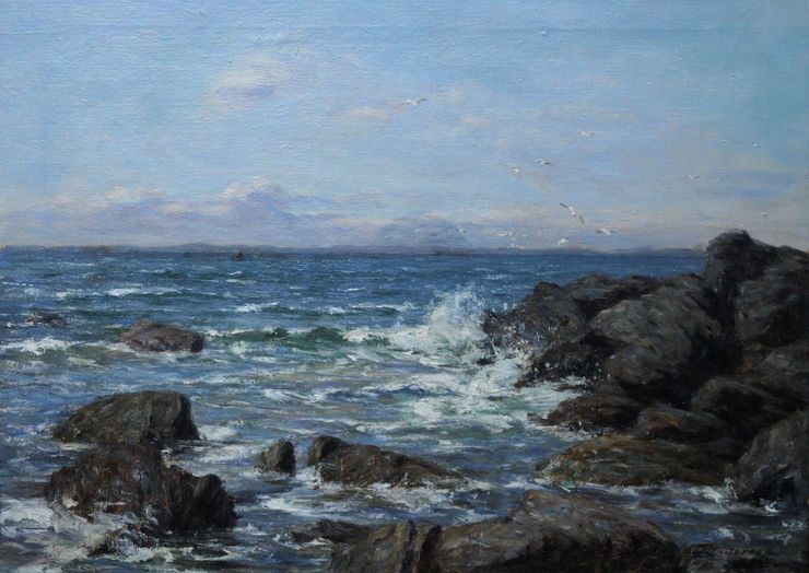 19thC Scottish Coastine Seascape by Joseph Henderson Richard Taylor Fine Art