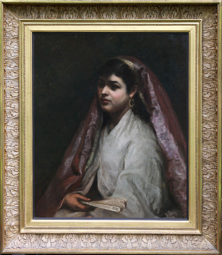 Arabian Beauty British Victorian Portrait by Joseph Mordecai at Richard Taylor Fine Art