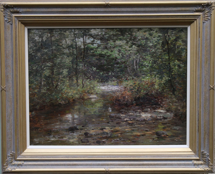 The Burn landscape by Joseph Morris Henderson at Richard Taylor Fine Art