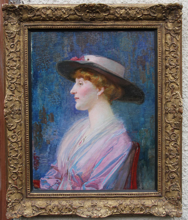 Victorian Impressionist Female Portrait by Joseph Walter West at Richard Taylor Fine Art