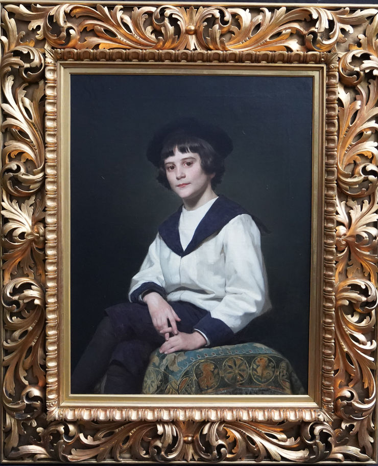 Edwardian Portrait of a Boy by Julius Schmid at Richard Taylor Fine Art