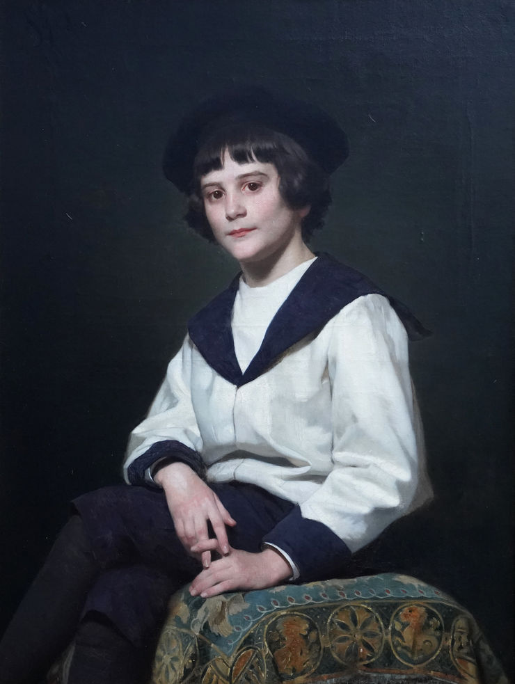 Edwardian Austrian Portrait of a Boy by Julius Schmid Richard Taylor Fine Art