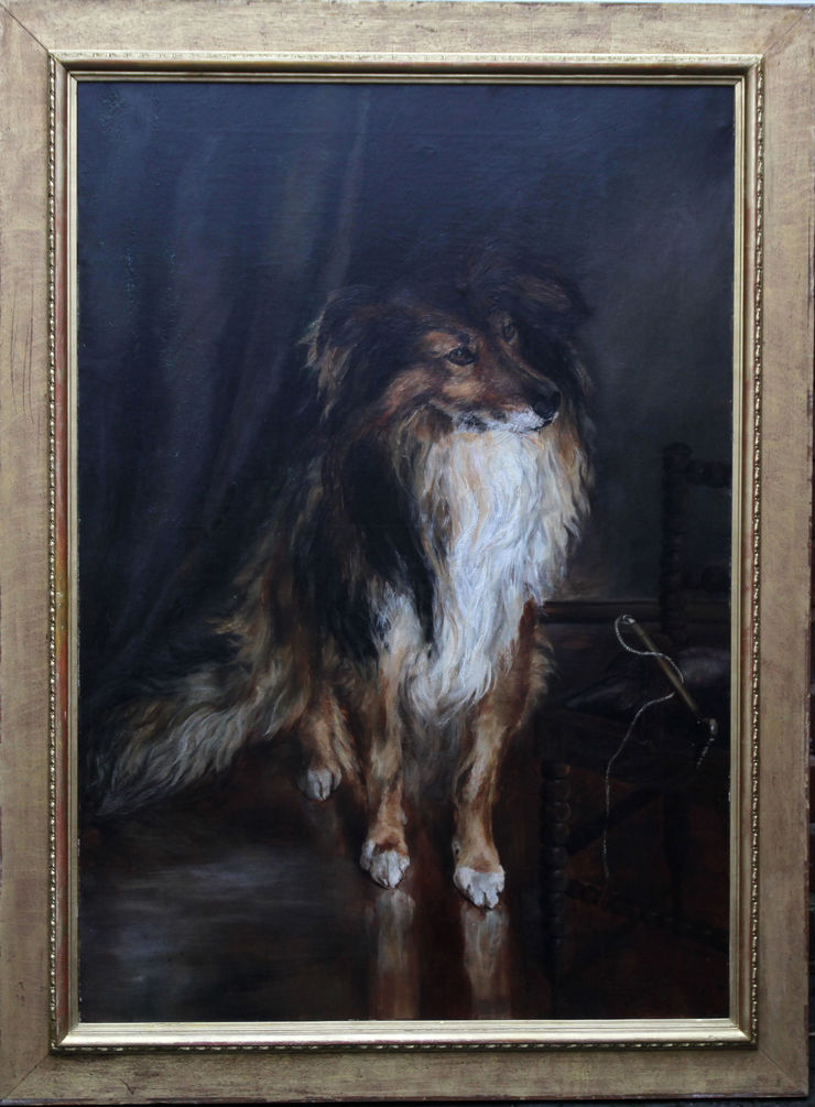 Victorian Collie Dog Portrait by Kathleen Olander at Richard Taylor Fine Art