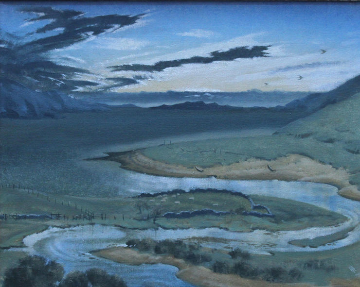 British 1970's River landscape by Laurence Henry Irving Richard Taylor Fine Art