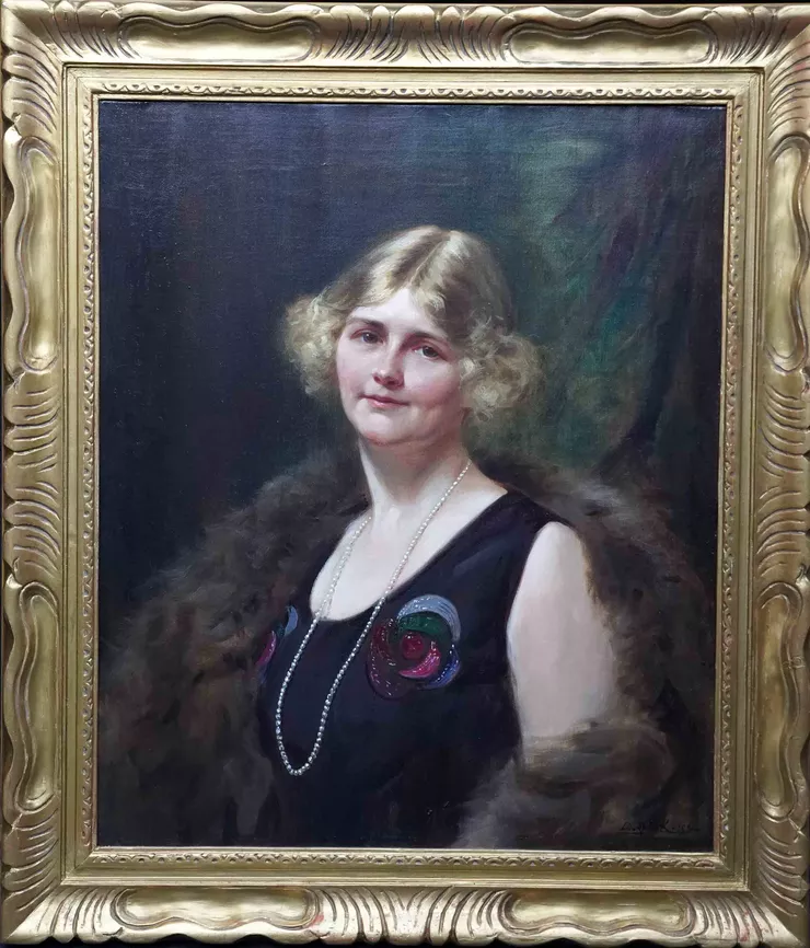 British Art Deco Portrait of a Lady by Leon Sprinck at Richard Taylor Fine Art