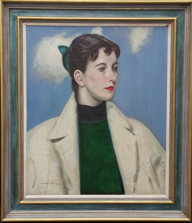 British Female Portrait  by Leonard Fuller at Richard Taylor Fine Art