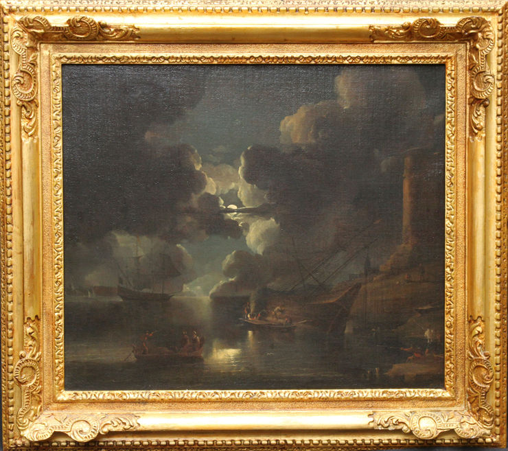 Dutch Marine Nocturne Old Master by Lieve Pietersz Verschuier at Richard Taylor Fine Art