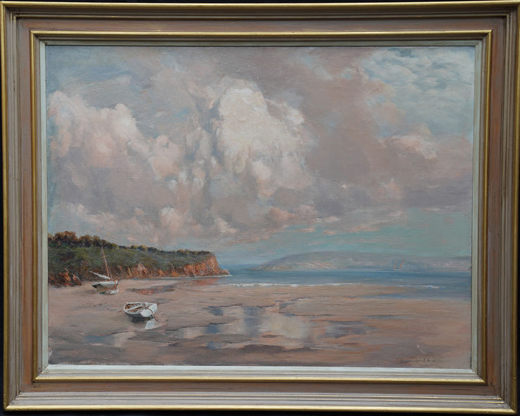British Coastal landscape by Louis Burleigh Bruhl at Richard Taylor Fine Art