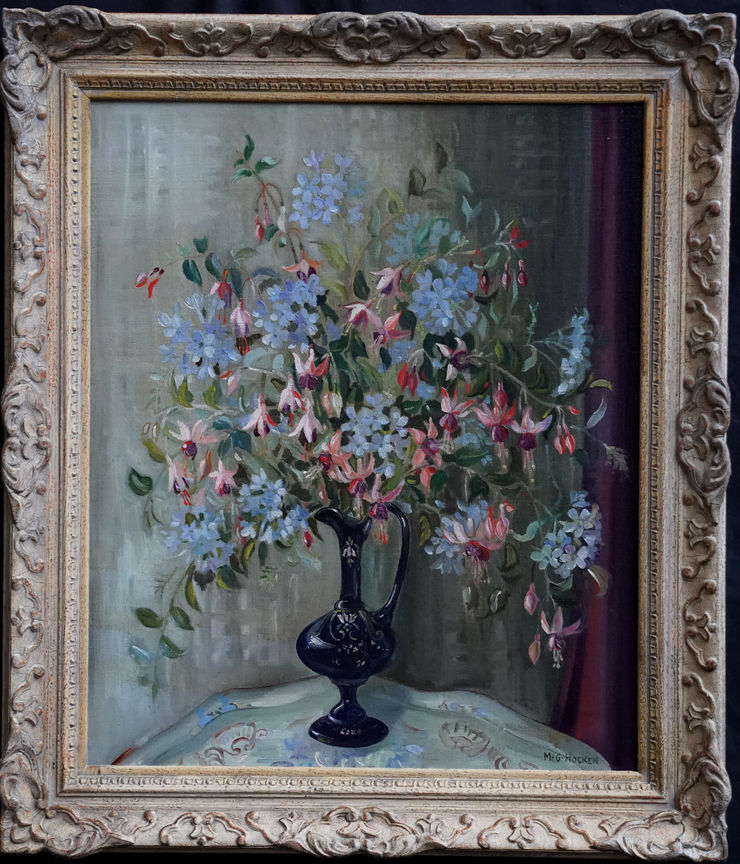 British Floral Still Life by Marion Grace Hocken at Richard Taylor Fine Art