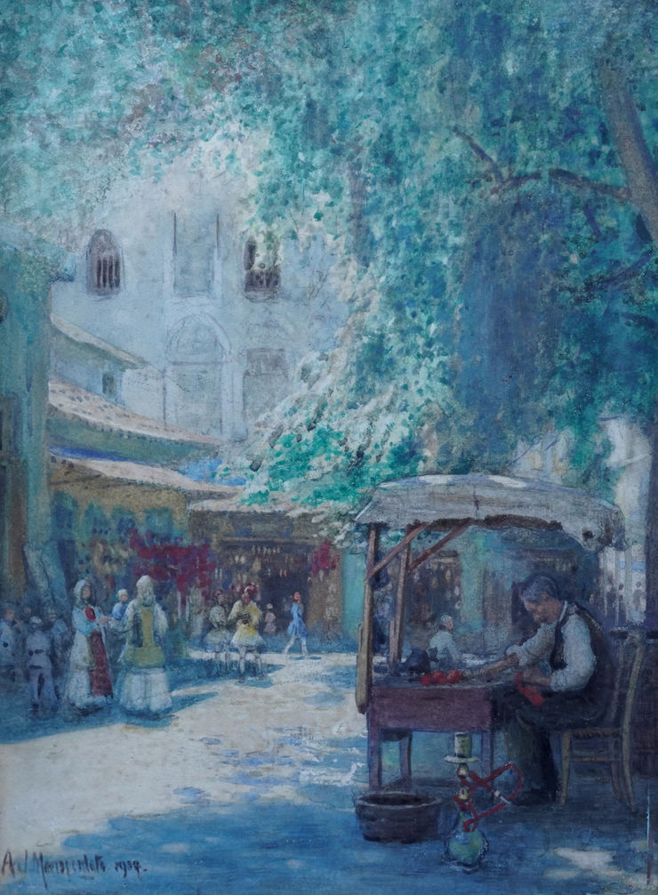 Market 1914 by French Impressionist Richard Taylor Fine Art