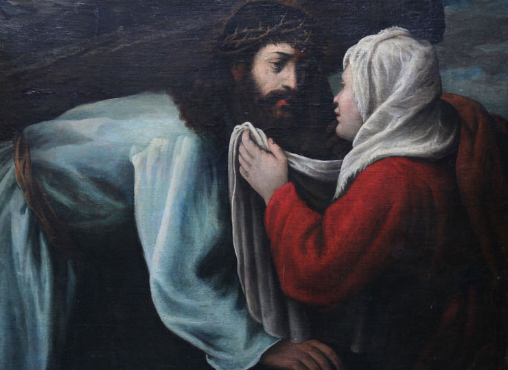 St Veronica Wiping the Face of Christ by Old Master Richard Taylor Fine Art