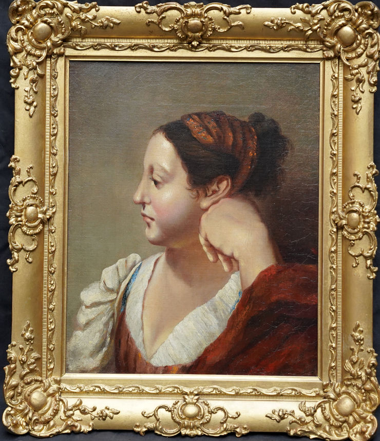 French Portrait of a Woman by Jean Ingres circle at Richard Taylor Fine Art