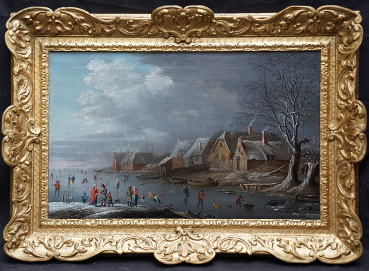 Dutch Winter Landscape by Gerard van Edema at Richard Taylor Fine Art