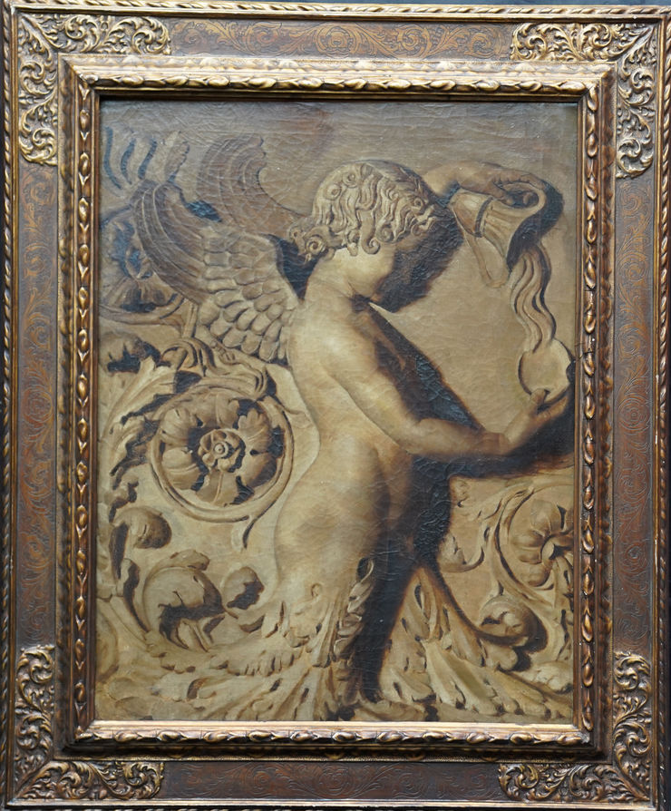 Victorian Neo Classical Cherub oil painting Richard Taylor Fine Art