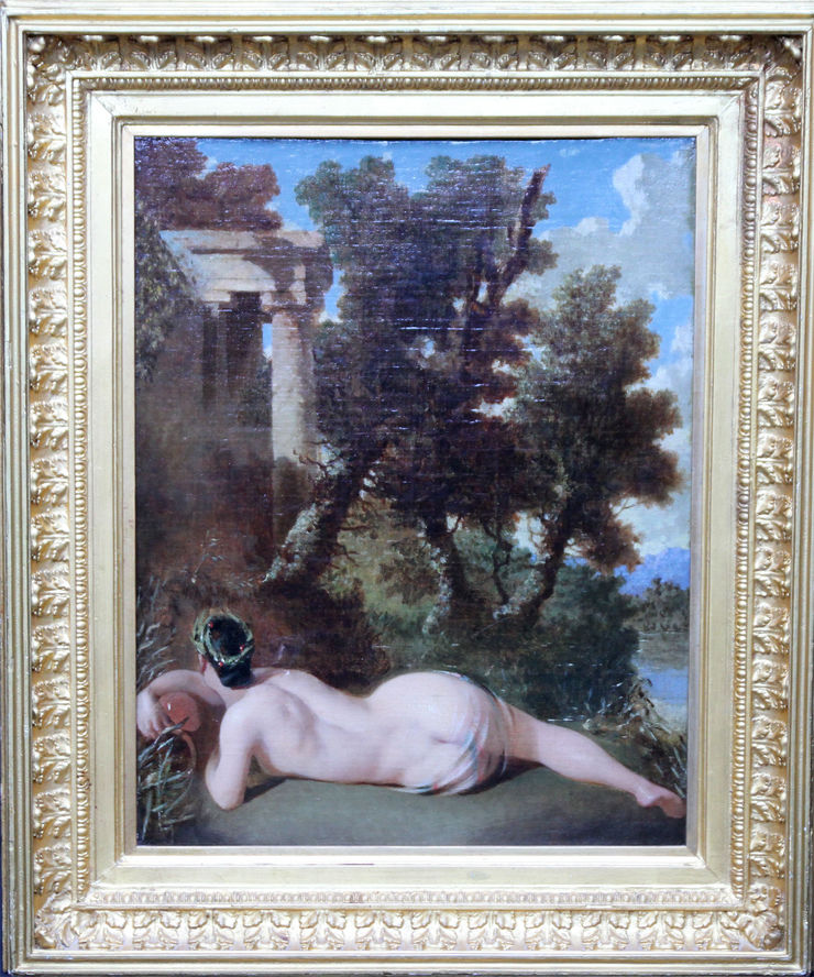 Old Master Nude in an Arcadian Landscape by Issac Moucheron at Richard Taylor Fine Art