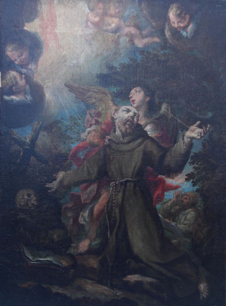 Saint Francis 17th century Religious Art by Old Master Richard Taylor Fine Art