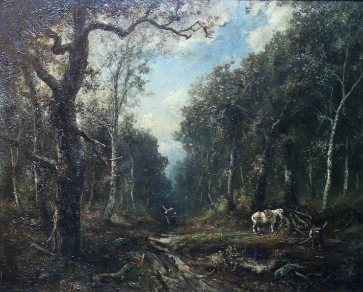 French Barbizon School Landscape by Paolo Manzini at Richard Taylor Fine Art