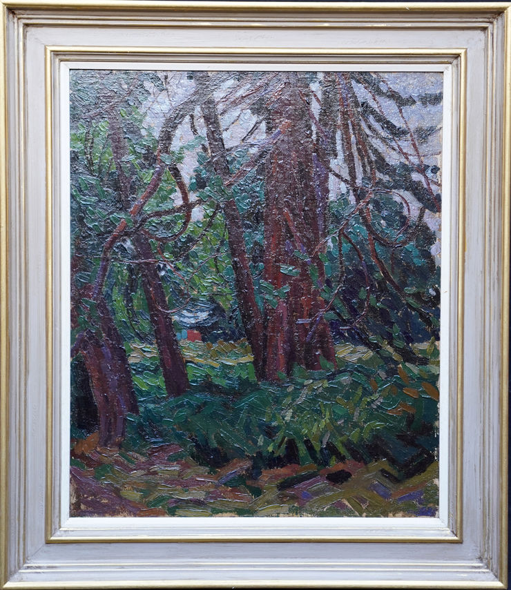 British Post Impressionist Woodland by Peter L Field at Richard Taylor Fine Art