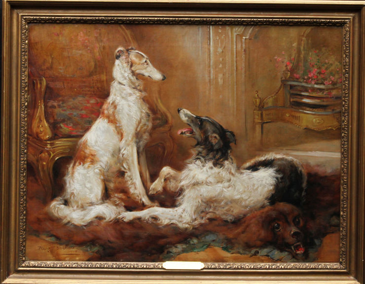 Philip Eustace Stretton - Borzoi Dog Portrait  - Richard Taylor Fine Art