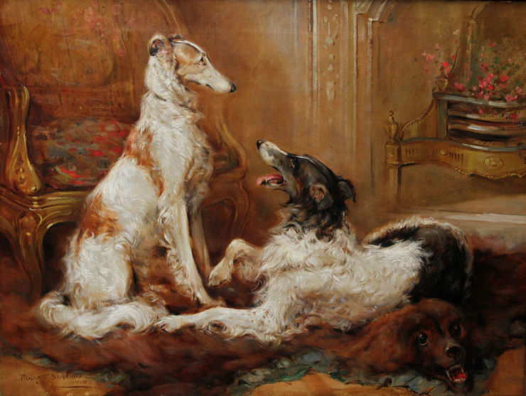 Philip Eustace Stretton - Borzoi Dogs - Richard Taylor Fine Art