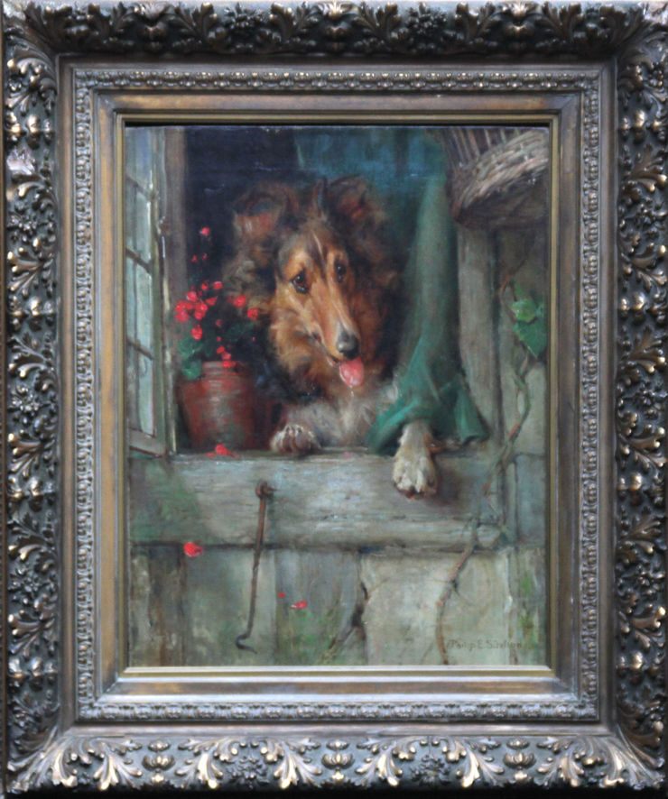 British 19th Century Collie Dog by Philip Eustace Stretton  available at Richard Taylor Fine Art