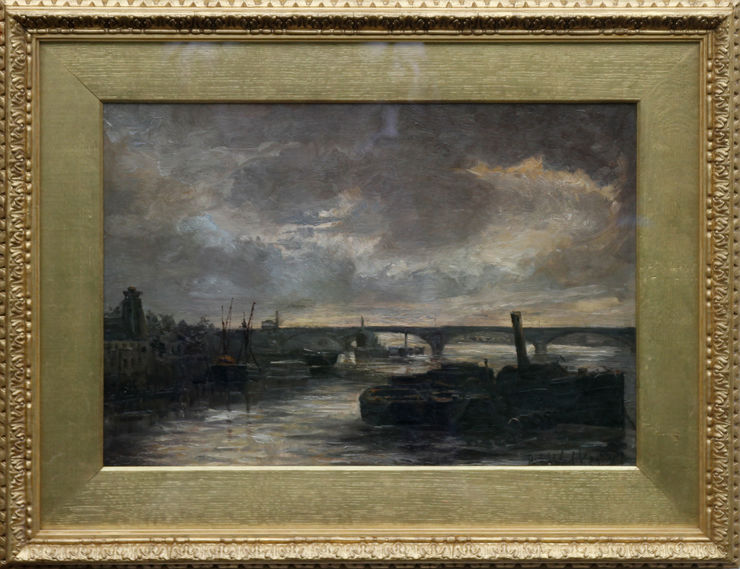 Thames at Battersea London by Philip F Walker at Richard Taylor Fine Art