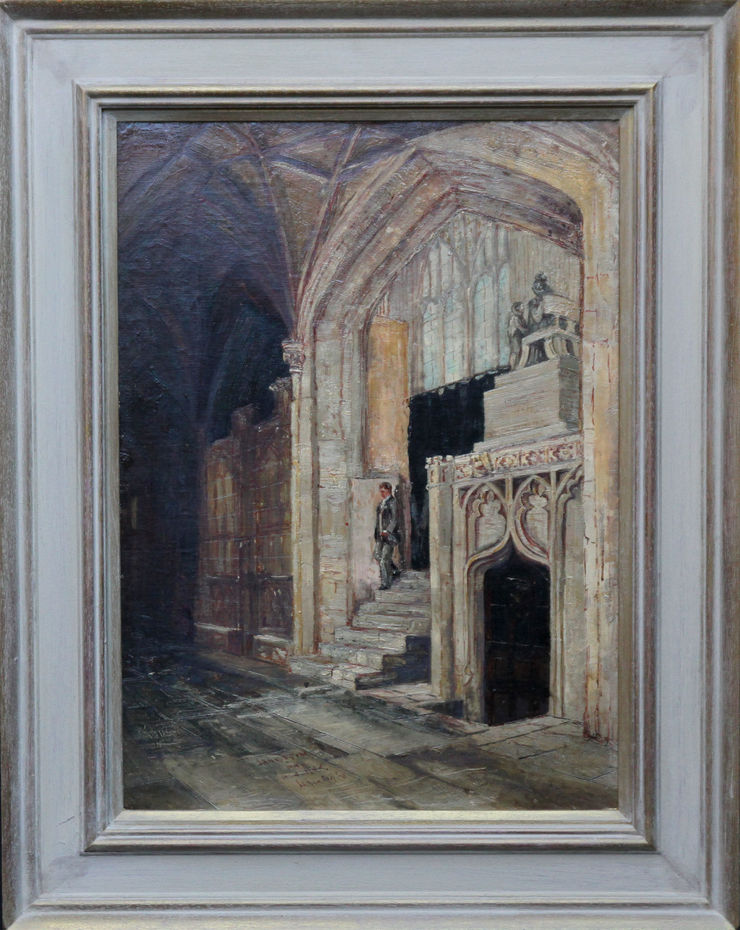 Church Interior Victorian Religious painting by  Philip F Walker at Richard Taylor Fine Art