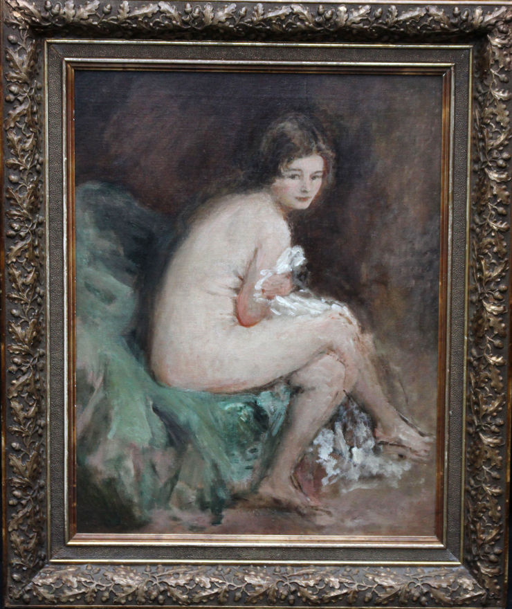 Nude 1920's Impressionist Female Portrait by Philip Wilson Steer Richard Taylor Fine Art