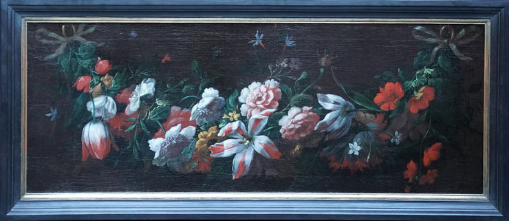 Flemish Floral Garland by Pieter Casteels at Richard Taylor Fine Art