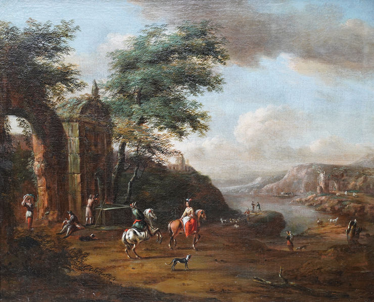 Dutch 17th century Figurative Landscape by Pieter Wouwerman Richard Taylor Fine Art