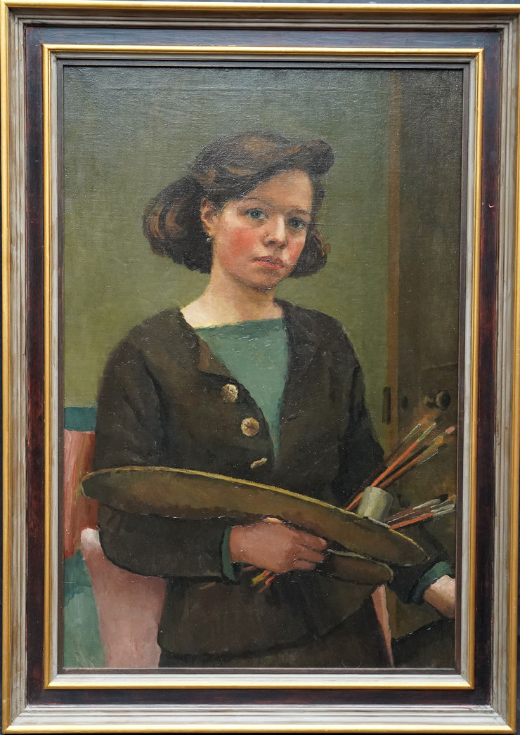 British Self Portrait of a Female Artist at Richard Taylor Fine Art