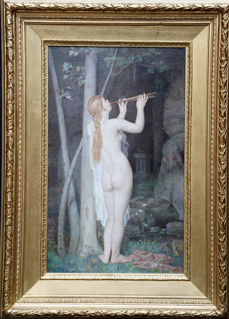 Pre-Raphaelite Nymph Playing Music at Richard Taylor Fine Art