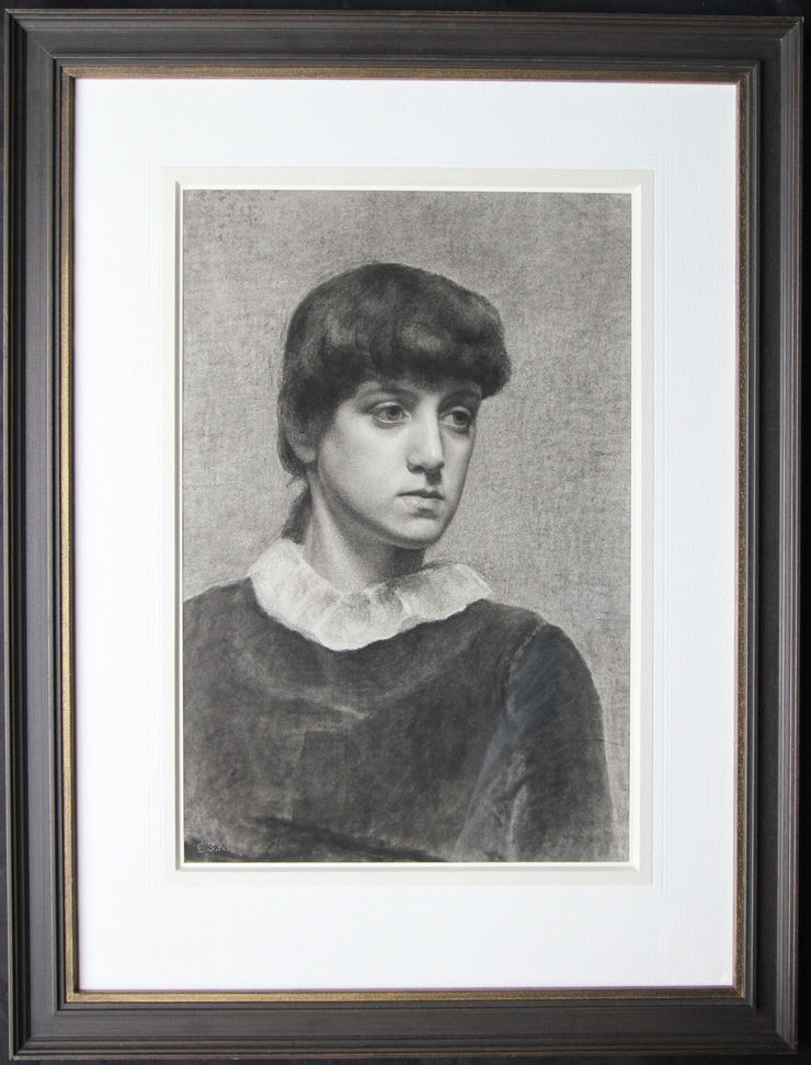 Pre-Raphaelite Victorian Portrait Drawing at Richard Taylor Fine Art