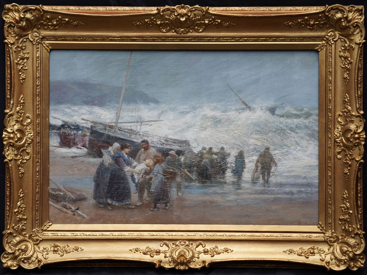 British Figurative Seascape by R Chambers at Richard Taylor Fine Art