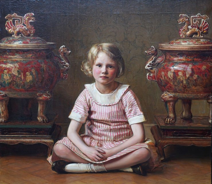 British 1925 exhibited Portrait by Ralph Peacock Richard Taylor Fine Art