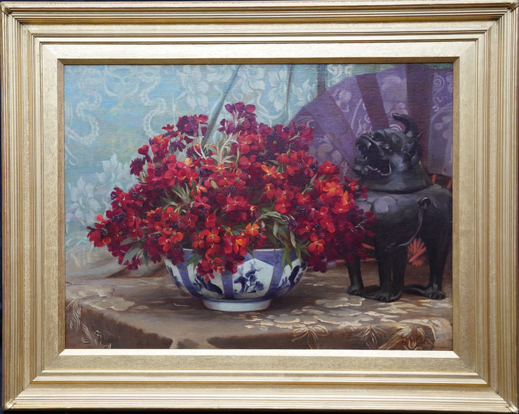 British Floral Still Life by Richard Maddox  at Richard Taylor Fine Art