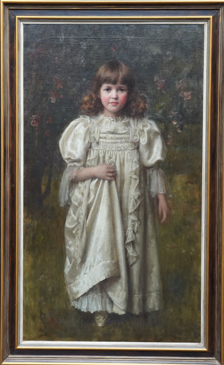 British Portrait of a Girl by Robert Edward Morrison at Richard Taylor Fine Art