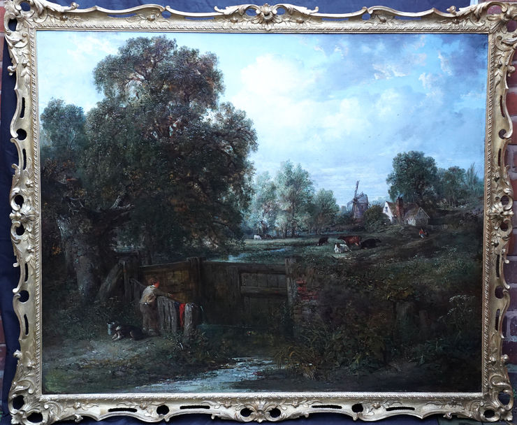 British Constable Country Landscape by Robert Edward Smythe at Richard Taylor Fine Art