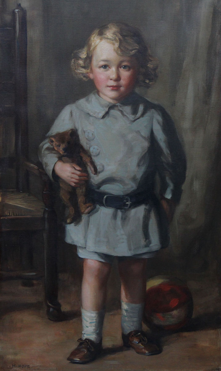 Scottish 1920s Portrait of a Boy by Robert Hope Richard Taylor Fine Art