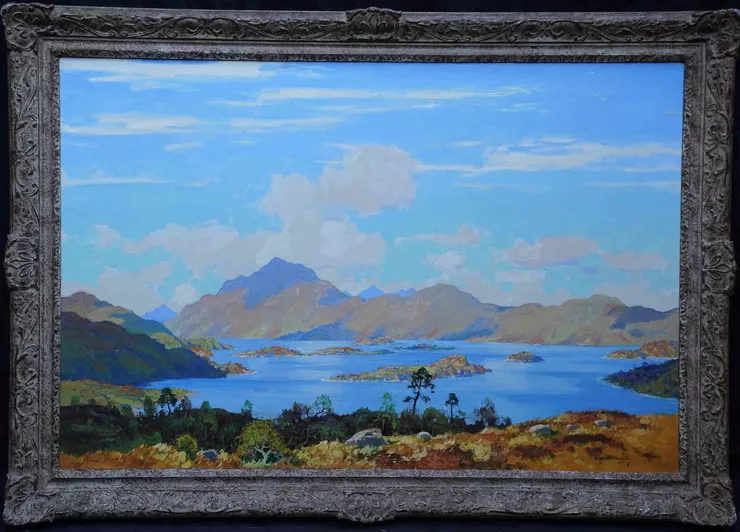 Scottish Loch Lomond  by Robert Houston at Richard Taylor Fine Art