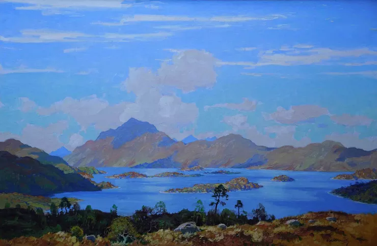 Scottish 1935 Loch Landscape by Robert Houston Richard Taylor Fine Art