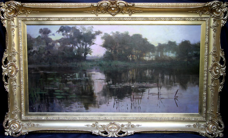 Robert Macauley Stevenson - Scottish Impressioist River Landscape - Richard Taylor Fine Art - framed