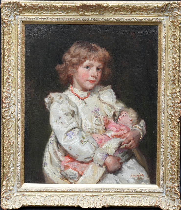 British Portrait of Girl by Rose Mead at Richard Taylor Fine Art