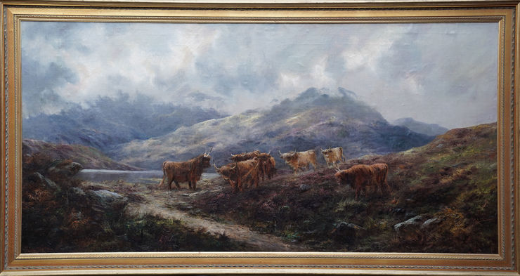 British Victorian Highland Landscape by Samuel John Barnes at Richard Taylor Fine Art