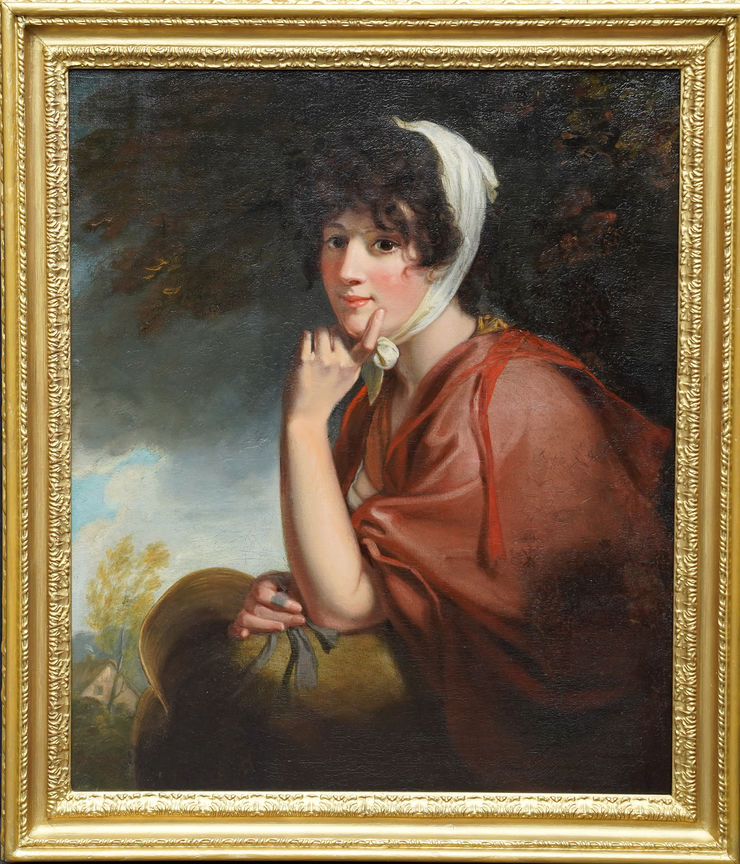 British Female Portrait by Samuel Woodforde at Richard Taylor Fine Art